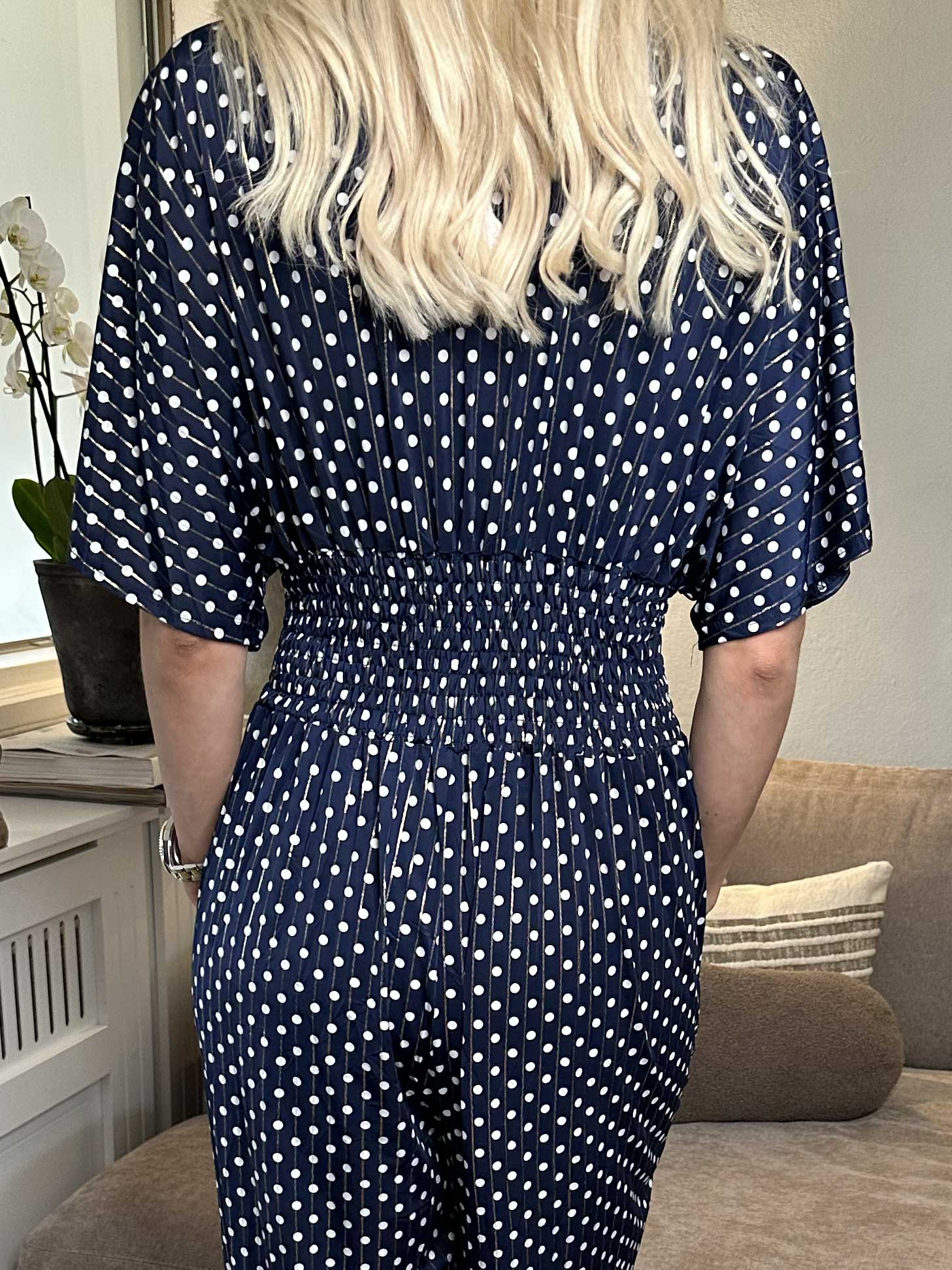 Pams Dot Jumpsuit - Jumpsuit med resår och prickar